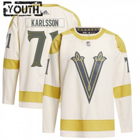 Børn NHL Vegas Golden Knights Trøje William Karlsson Adidas 2023-24 Cream Winter Classic Authentic